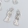 Decor for creativity Metal "Death with a oblique" silver set 5x1.7 cm