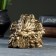 Piggy bank "Toad on money" bronze, 11x9x9cm