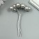 Decor for creativity "Berry Rowan" 1 bouquet = 10 berries silver 10x1.5 cm