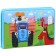 A4 labor folder with a pencil case, on a zipper, textiles, blue tractor