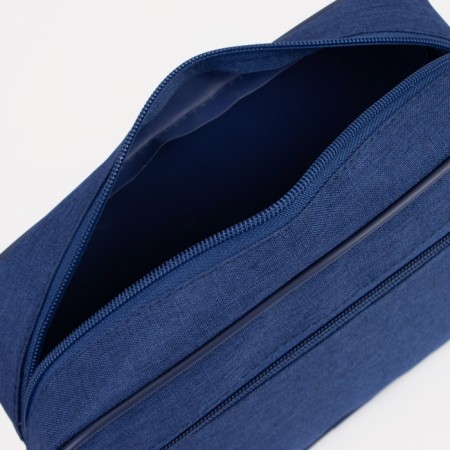 Lightning cosmetic bag, external pocket, blue color-2