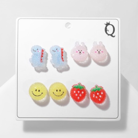 Pusets 4 pairs "Caramel" Smile, colored