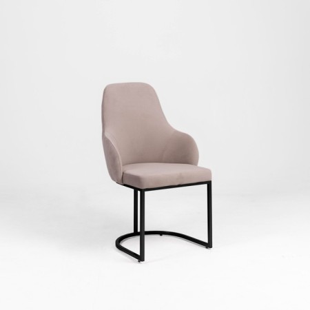 Monro chair, 62 × 60 × 98 cm, gray color, black frame