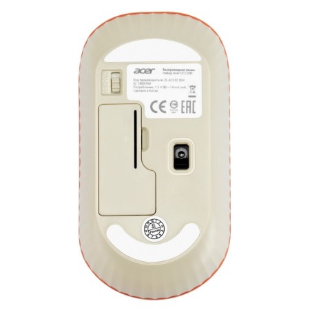 Acer OMR200 mouse Beige optical (1200DPI) wireless USB for a laptop (2but)-1