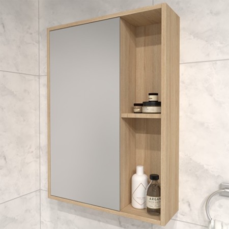 Cabinet-mirror Venus 50, right, sonoma color, 15 x 50 x 70