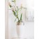 Decorative vase "Shik", 12.5 × 12.5 × 25 cm, white color with silver