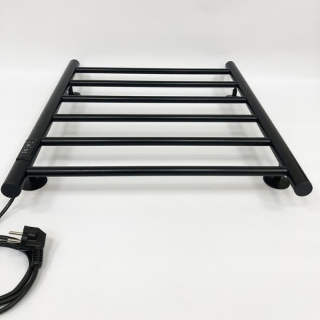 The electric heated towel -sprayer "Sanprise" Aurora P6, 500x600 mm, left, black-3
