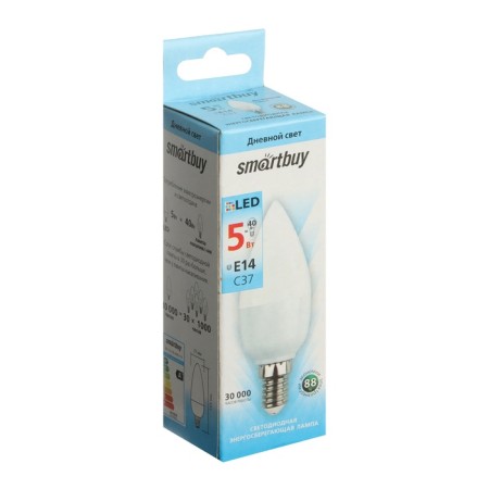 Smartbuy, E14, C37, 5 W, 4000 K, daylight white light lamp-2