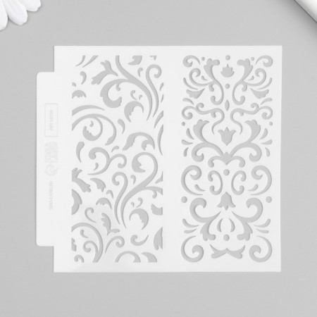 Stencil of the background plastic "monogram" 13x13 cm-3