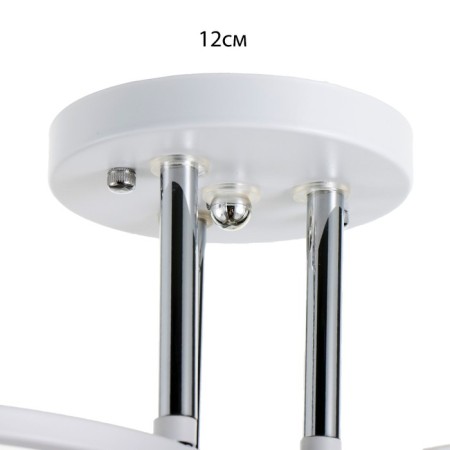 Svetogor chandelier "Structure" 3x60W E27 white 51x51x29cm-4