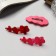 Jannet hair clip (set 3 pcs) 5 cm, pink