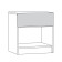 Tumbling bedside Liverpool 08.146, 500x413x533, White/Vanilla