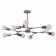 Ceiling EVOLUCE lamp. Sle106403-09. Palare. 9x60 watts, E27, 89x89x35.5 cm, gray color, pink gold