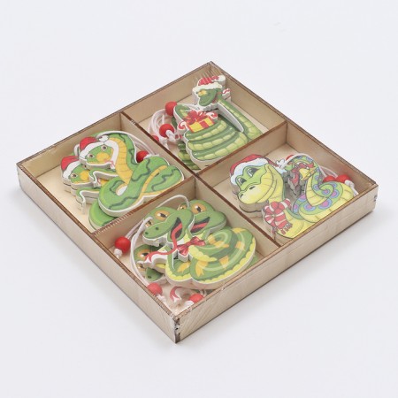 New Year! A set of pendants "Snake", in a wooden gift package, 12 pcs.-9