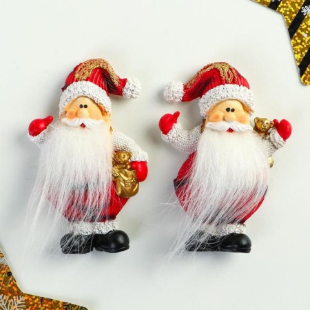 Magnet Polystone "Grandfather Frost with a long beard" mix 9.2x5x1 cm