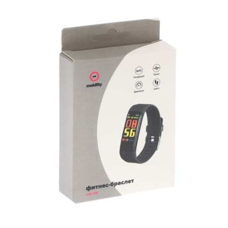 MB MOBILITY MFT-115, color display, pulsometer, alerts, stepomer, blacker, black-5