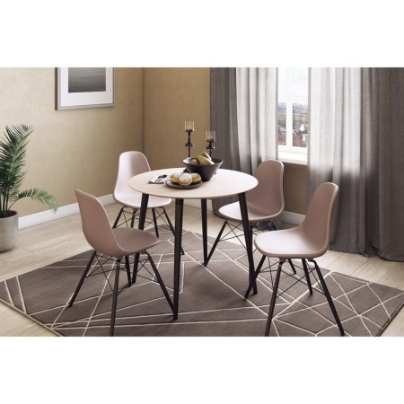 Dining table Scandil 2, 900 x 900 x 750, coffee/wenge-2