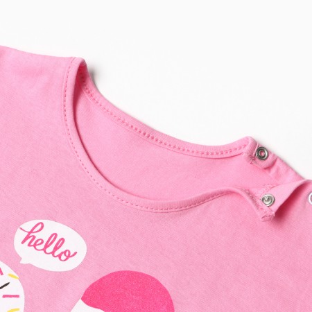 T -shirt nursery, pink/ice cream, height 80 cm-1
