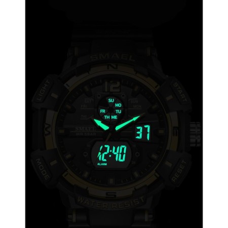 Watch is electronic watch, with an alarm clock, D-5.3 cm, strap L-26 cm, 5 atm, black-1