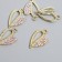 Decor for creativity metal, rhinestones "different halves of the heart" gold 1.8x2.5 cm