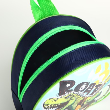 Baby backpack on a zipper, "chosen", green color-4