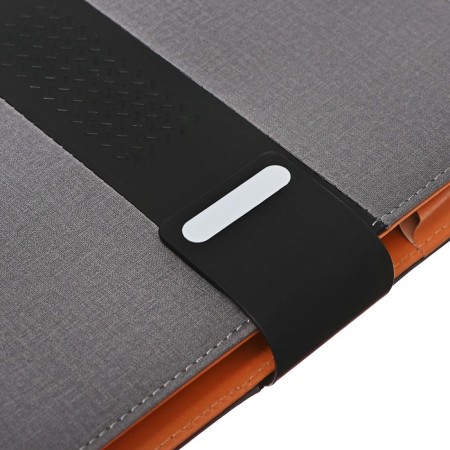 Organizer on the rings A5, 80 sheets, leatherette, line, with a knife, gray-2