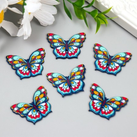 Decor plastic "Bright butterfly" 3.1x2 cm-2