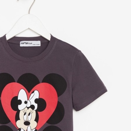 Children's T-shirt "Choose Love" Minnie Mouse, height 86-92, gray-7