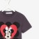 Children's T-shirt "Choose Love" Minnie Mouse, height 86-92, gray