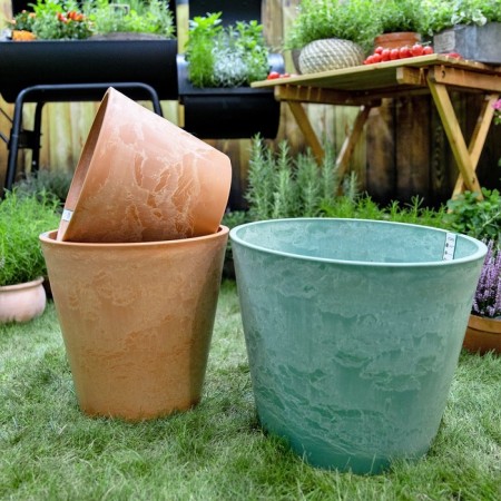 Kashpo for flowers and plants, 30l green grass 41x41x33cm-4