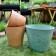 Kashpo for flowers and plants, 30l green grass 41x41x33cm