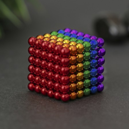 Antistress Magnet "Neokub" 216 balls d = 0.5 cm (6 colors) 3x3 cm