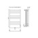 Electric heated towel rail Azario Ancona 500/800 square, 9 sections, Dimmer right, black 104