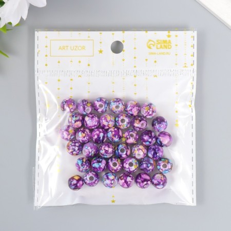 Beads for creativity Plastic "Balls Shadow Violet" set 20 grams d = 1 cm-4
