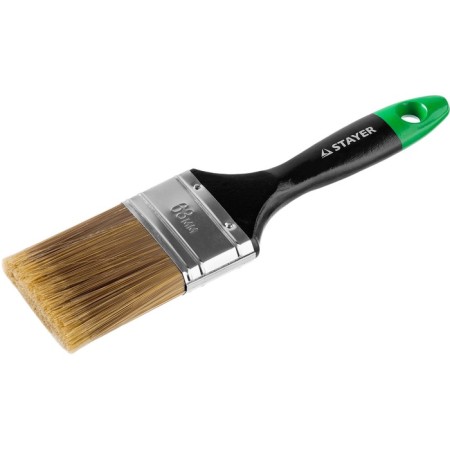 Brush flat Stayer Universal-Artex, artificial bristles, wooden pen, 63 mm