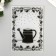 Embosing stencil plastic "watering can and leaves" 14.5x10.5 cm
