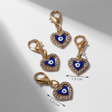 Charm "Eye" in the heart, color in gold