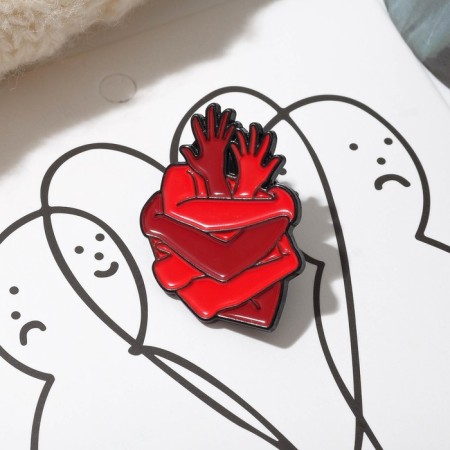Harry icon hug, red color in ferrous metal