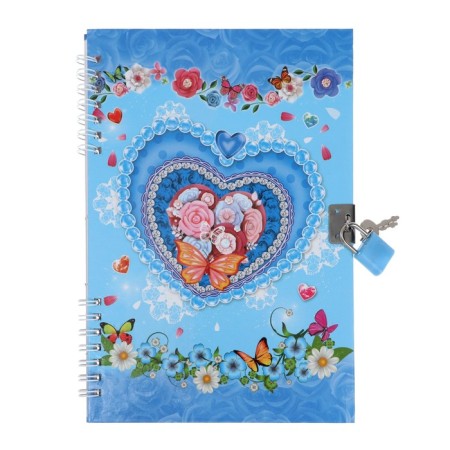 Notebook Gift Book on the lock, A5, 50 sheets, line, "Flowerers", mix-1