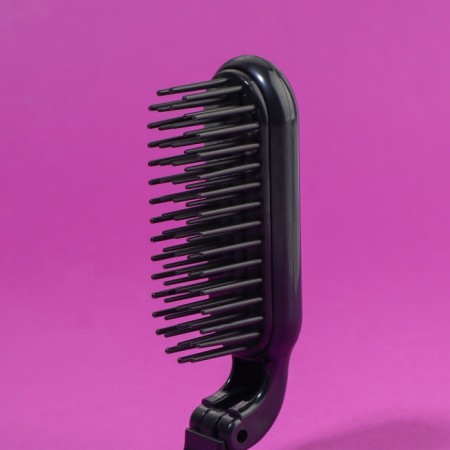 The comb is massage, folding, with a mirror, 3 × 10 cm, black color-5