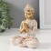 Souvenir Polystone "Buddha in a white robe. Pentat together" 5x9.5x12 cm