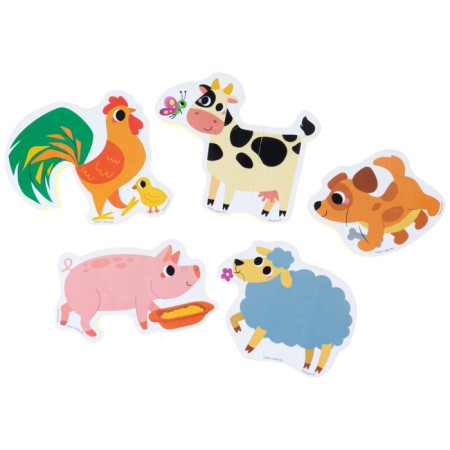 Soft puzzle for kids "Farm animals", 5 puzzles, crumb I-5