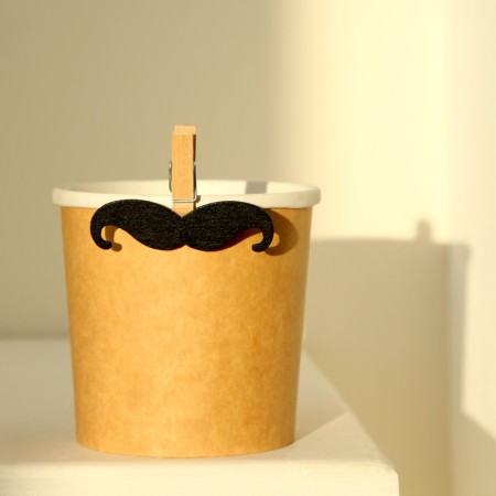 Decorative clothespins "mustache" set 6 pcs.