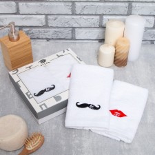 Set of towels Ethel Kiss 30x60 cm-2 pcs, 100% cotton, 340g/m2