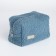 Cosmetic bag with lightning, textura, blue color