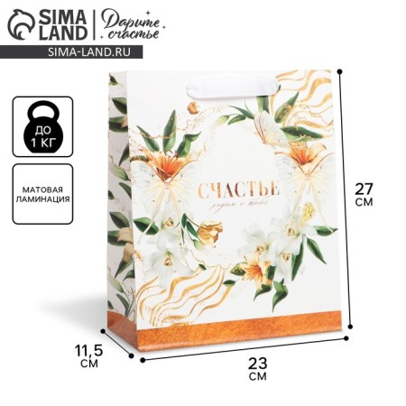 Gift Laminated Vertical Gift, Packaging, “Good mood”, Ml 23 x 27 x 11.5 cm