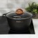 Pan Granit Ultra (Original), 4 l, d = 26 cm, h = 19 cm, glass cover, anti -stick coating, brown color
