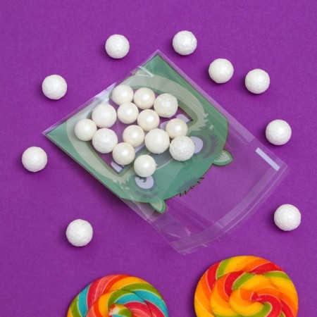 BOPP package with sticky tape, "festive assorted", 7*7+3cm-5