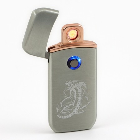 Electronic New Year's lighter "Cobra", for the New Year, Gray, 7.2 x 3.2 cm-3