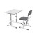 Polini Kids set growing transformer + adjustable stool, white-gray color